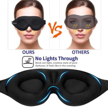 将图片加载到图库查看器，Unique 3D Contoured Cup Blindfold Concave Molded Night Sleep Mask Upgraded Eye Cover With Adjustable Strap Eye Pillow Soft Comfy Eye Shade For Nap Travel Night Shift

