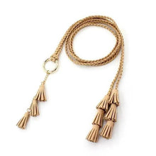 Load image into Gallery viewer, Unique Classic PU Leather Tie Strap Waist Belt For Women Modern Rope Style Design Ladies Waistbands
