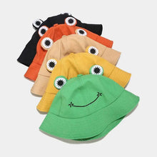 Load image into Gallery viewer, Unique Design Frog Bucket Hat for Women Summer Autumn Plain Female Panama Outdoor Hiking Beach Fishing Cap Sunscreen Woman Sunhat
