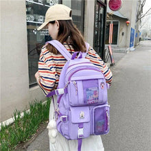 Load image into Gallery viewer, Unique Design Large Capacity With Multi-pocket Backpack For Women And Girls Waterproof College/School/Treval Bags
