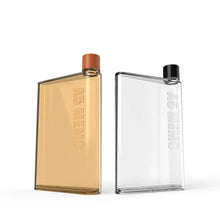 将图片加载到图库查看器，Unique Design Portable Book Paper Cup Botlte Flat Water Bottle Clear Paper Pad Water Bottle Flat Drinks Kettle Notebook Drink Bottle for Water
