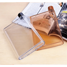 将图片加载到图库查看器，Unique Design Portable Book Paper Cup Botlte Flat Water Bottle Clear Paper Pad Water Bottle Flat Drinks Kettle Notebook Drink Bottle for Water
