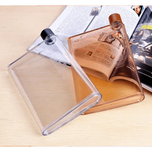 将图片加载到图库查看器，Unique Design Portable Book Paper Cup Botlte Flat Water Bottle Clear Paper Pad Water Bottle Flat Drinks Kettle Notebook Drink Bottle for Water
