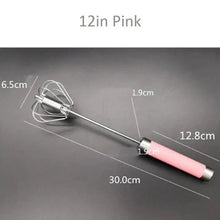 Load image into Gallery viewer, Unique Design Semi-automatic Egg Beater 304 Stainless Steel Egg Whisk Manual Hand Mixer Self Turning Egg Stirrer Kitchen Accessories Egg Tools
