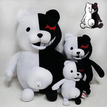 将图片加载到图库查看器，Unique Design Super Danganronpa 2 Monokuma Black &amp; White Bear Plush Toy Soft Stuffed Animal Dolls Birthday Gift for Children
