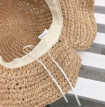 Load image into Gallery viewer, Unique Fashionable Bow Sun Hat Wide Floppy Summer Hats For Women Beach Straw Modern Bucket Hat Women's Summer Foldable Wide Breathable Outdoor Sun Hat
