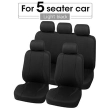 Load image into Gallery viewer, Unique Flat Cloth Car Seat Cover Detachable Headrests Solid Bench Flat Cloth Car Seat Cover Car Seat Covers Full Set Flat Cloth Full Set Car Seat Covers Front Rear Split Bench Protection Interior Accessories Universal Car Seat Cover Universal Fit for Cars
