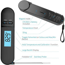Load image into Gallery viewer, Unique Food Kitchen Digital Meat Thermometer  BBQ Instant Read Food Thermometer Waterproof With Backlight And Magnet For Kitchen Cooking Grilling BBQ Backing Liquids Oil Waterproof Kitchen Thermometer For Cooking Tools

