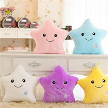 Load image into Gallery viewer, Unique Luminous Pillow Vivid Star Design LED Light Cushion Plush Pillow Night Light Plush Pillows Stuffed Star Pillow Led Light Creative Twinkle Star Glowing LED Night Light Plush Pillows Stuffed Toys For Bedroom Sofa Creative Birthday Gift Toy For Kids
