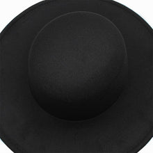 Load image into Gallery viewer, Unique Style Fedora Hats For Women Retro New Trendy Wide Brim Cap For Summer Party Women's Hat Big Fedora Hat Luxury Wedding Hats Flat Top Hat
