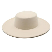 Load image into Gallery viewer, Unique Style Fedora Hats For Women Retro New Trendy Wide Brim Cap For Summer Party Women's Hat Big Fedora Hat Luxury Wedding Hats Flat Top Hat

