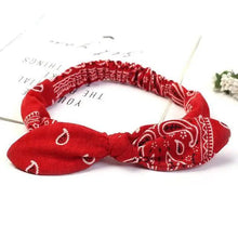 将图片加载到图库查看器，Unique Style Women's Soft Solid Print Headbands Vintage Cross Knot Elastic Hairbands Bandanas Girls Hair Bands Hair Accessories
