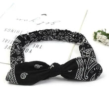 将图片加载到图库查看器，Unique Style Women's Soft Solid Print Headbands Vintage Cross Knot Elastic Hairbands Bandanas Girls Hair Bands Hair Accessories
