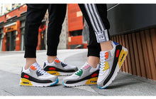 将图片加载到图库查看器，Unisex Air Cushion Sneakers Men's Colorful Casual  Fashion Jogging Sneakers Outdoor Sports Sneakers Lace Up Unisex Walk Women's Air Athletic Running Sneakers
