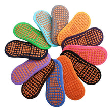 Load image into Gallery viewer, Unisex Anti-Slip Sock Trampoline Sock Cotton Breathable Short Socks Elasticity Yoga Pilates Hospital Socks Cushioned Sole Grip Socks for Kids And Adults
