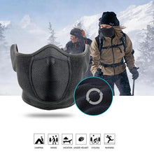 将图片加载到图库查看器，Unisex Breathable Black Half Ski Windproof Sport Mask Face Cover Ear Warmer For Winter Weather Men Running Thermal Masks Scarf Snowboard Ski Mask Neck Warmer
