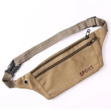 Load image into Gallery viewer, Unisex Casual Canvas Waist Bag Functional Comfortable Waist Bag Classic Waterproof Cross Body Traveling Bag
