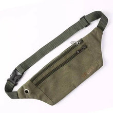 Load image into Gallery viewer, Unisex Casual Canvas Waist Bag Functional Comfortable Waist Bag Classic Waterproof Cross Body Traveling Bag
