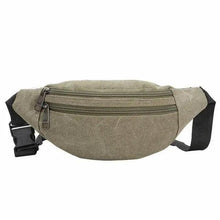 Load image into Gallery viewer, Unisex Casual Canvas Waist Bag Functional Comfortable Waist Bag Classic Waterproof Cross Body Traveling Bag
