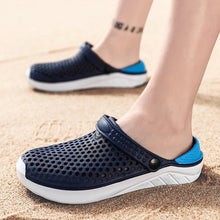 将图片加载到图库查看器，Unisex Fashion Beach Sandals Thick Sole Slipper Waterproof Anti-Slip Sandals Flip Flops Breathable Uppers Quick-Drying Garden Sandals Beach Slippers Slip On Clogs
