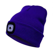 Load image into Gallery viewer, Unisex Fashion LED Light Knitted Hat For Men Women Trendy Elastic Beanie Cap Headlamp Winter Knit Lighted Headlight Headlamp Cap
