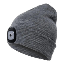 Load image into Gallery viewer, Unisex Fashion LED Light Knitted Hat For Men Women Trendy Elastic Beanie Cap Headlamp Winter Knit Lighted Headlight Headlamp Cap
