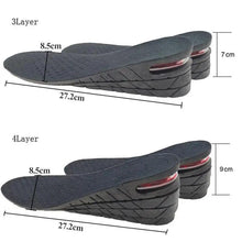 将图片加载到图库查看器，Unisex Height Increase Air Cushion 3-9cm Height Adjustable Cut Shoe Heel Insert Makes You Taller Foot Shoes Support
