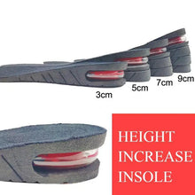 将图片加载到图库查看器，Unisex Height Increase Air Cushion 3-9cm Height Adjustable Cut Shoe Heel Insert Makes You Taller Foot Shoes Support
