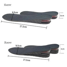 将图片加载到图库查看器，Unisex Height Increase Air Cushion 3-9cm Height Adjustable Cut Shoe Heel Insert Makes You Taller Foot Shoes Support
