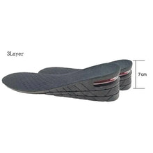 将图片加载到图库查看器，Unisex Height Increase Air Cushion 3-9cm Height Adjustable Cut Shoe Heel Insert Makes You Taller Foot Shoes Support
