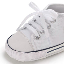 Load image into Gallery viewer, Unisex High Top Sneaker Soft Anti-Slip Sole Newborn Infant Denim Shoes
