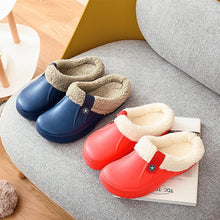 将图片加载到图库查看器，Unisex Home Shoes Winter Clogs Indoor Plush Warm Slippers Sandals For Women New Fashion Footwear Soft Slides Cozy Indoor Outdoor Knit Slipper Clog With Plush Warm Fur Lining Slippers For Women
