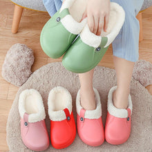 将图片加载到图库查看器，Unisex Home Shoes Winter Clogs Indoor Plush Warm Slippers Sandals For Women New Fashion Footwear Soft Slides Cozy Indoor Outdoor Knit Slipper Clog With Plush Warm Fur Lining Slippers For Women
