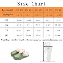 将图片加载到图库查看器，Unisex Home Winter Clogs Indoor Fur Warm Slippers For Women New Fashion Footwear Winter Slippers Home House Shoes Warm Plush Fleece Lining Garden Clogs Outdoor Indoor Clogs
