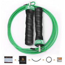将图片加载到图库查看器，Unisex Jump Rope Speed Weighted Jump Ropes Adjustable Wire Skipping Rope Cable Ball Bearings Regular Rope With Extra Speed Cable Ball Bearings Anti-Slip Handle For Double Unders Outdoor Workout
