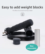 将图片加载到图库查看器，Unisex Jump Rope Speed Weighted Jump Ropes Adjustable Wire Skipping Rope Cable Ball Bearings Regular Rope With Extra Speed Cable Ball Bearings Anti-Slip Handle For Double Unders Outdoor Workout
