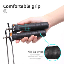 将图片加载到图库查看器，Unisex Jump Rope Speed Weighted Jump Ropes Adjustable Wire Skipping Rope Cable Ball Bearings Regular Rope With Extra Speed Cable Ball Bearings Anti-Slip Handle For Double Unders Outdoor Workout
