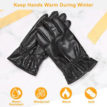 将图片加载到图库查看器，Unisex Leather Winter Warm Gloves
