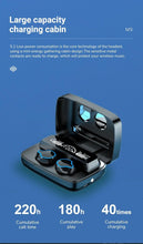 将图片加载到图库查看器，Unisex Lightweight Wireless Headphones Bluetooth 5.1 Headphones Waterproof Sport Earphone Headset Bluetooth Earpiece Sports Headphones Wireless Wearable Music Player Sweatproof Workout Portable Headphones LED Smart Screen Display Design
