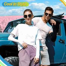 将图片加载到图库查看器，Unisex One Size Compression Cooling Sleeves UV Sun Protection Cooling Arm Sleeves With Thumb Hole Compression Sports Tattoo Cover Up Sleeve For Sports Long Arm Cover Anti-Slip Warmers Outdoor Sports Sunblock Cover
