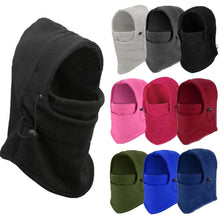 Load image into Gallery viewer, Unisex Polar Fleece Hood Hat Casual  Beanie Ski Snow Cap Snood Scarf Warmer Thermal Neckerchief Drawstring Soft Balaclava Pullover Knitted Beanie for Adults Men Women Ski Caps New Balaclava Party Mask Hat Caps For Skiing Bicycle Cycling Outdoor Headwarmer
