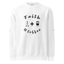 Load image into Gallery viewer, Faith n Coffee premium crew neck sweatshirt
