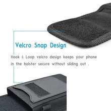Load image into Gallery viewer, Unisex Simple Black Design Men Small Cell Phone Holster Storage Waist Fanny Pack Zipper Storage Credit Card Holder
