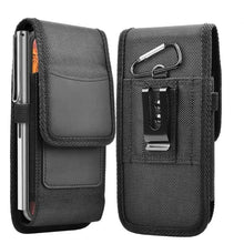 Load image into Gallery viewer, Unisex Simple Black Design Men Small Cell Phone Holster Storage Waist Fanny Pack Zipper Storage Credit Card Holder
