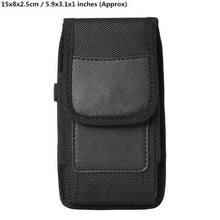 Load image into Gallery viewer, Unisex Simple Black Design Men Small Cell Phone Holster Storage Waist Fanny Pack Zipper Storage Credit Card Holder
