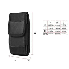 Load image into Gallery viewer, Unisex Simple Black Design Men Small Cell Phone Holster Storage Waist Fanny Pack Zipper Storage Credit Card Holder
