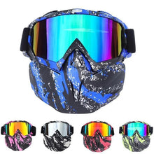 Load image into Gallery viewer, Unisex Snowboard Glasses Snowmobile Skiing Goggles For Men Women Windproof Sunglasses With Detachable Mask
