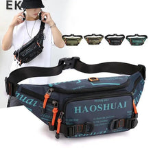 Load image into Gallery viewer, Unisex Stylish Multiple Pockets Fanny Pack Men Waist Packs Travel Adjustable Waist Band Outdoor Portable Modern Fanny Bag
