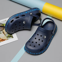 将图片加载到图库查看器，Unisex Summer Casual Sandals Breathable Flats Lightweight Comfortable Slip-on Water Clogs Shoes Slippers Lightweight Beach Outdoor Shoes For Men And Women
