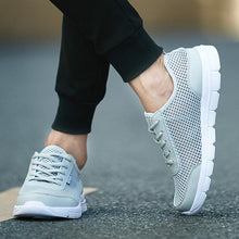 将图片加载到图库查看器，Unisex Summer Sneakers Breathable Casual Shoes Couple Fashion Lace Up Mens Mesh Flats Comfortable Walking Footwear Fashion New Lightweight Casual  Sneakers
